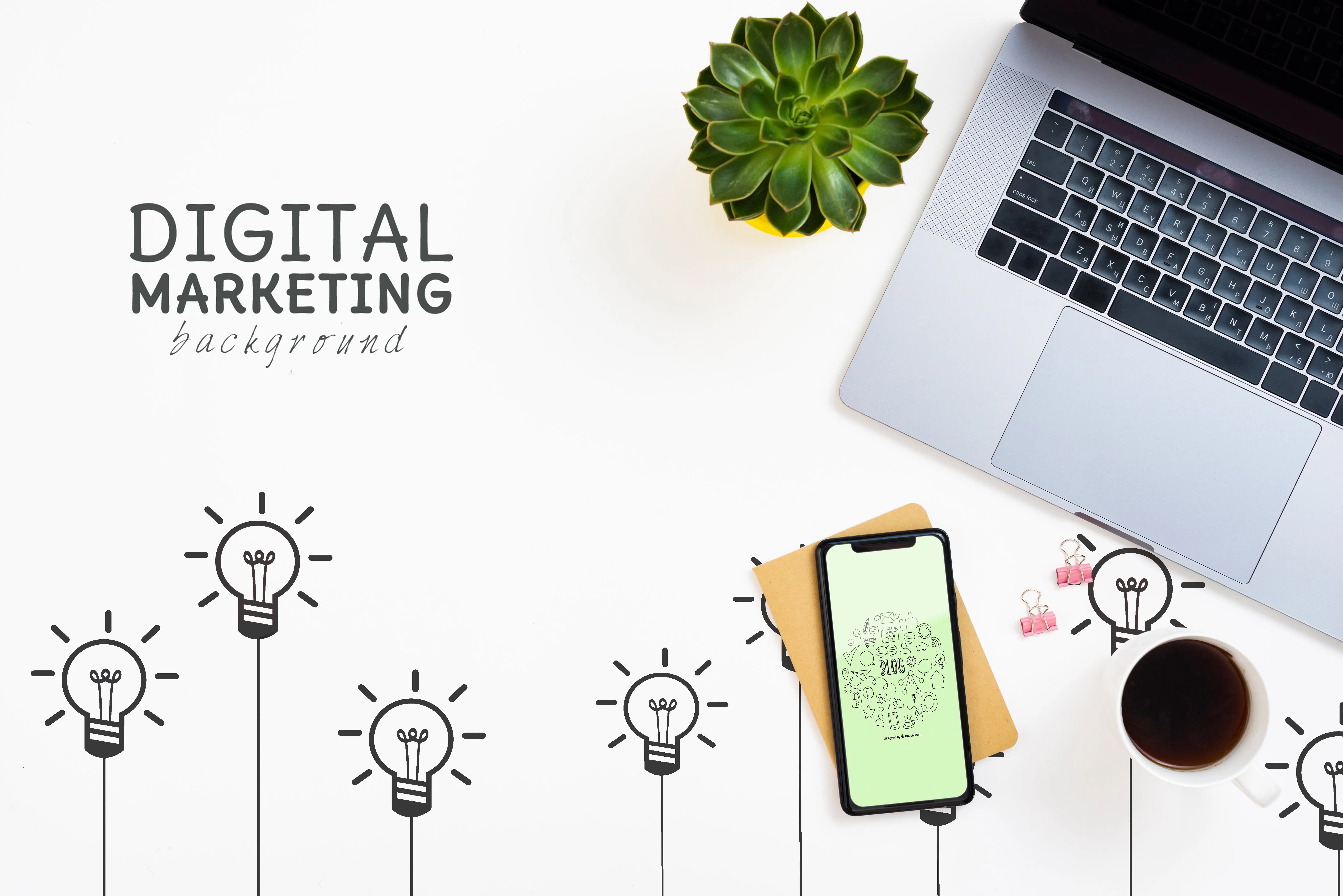 Digital marketing background